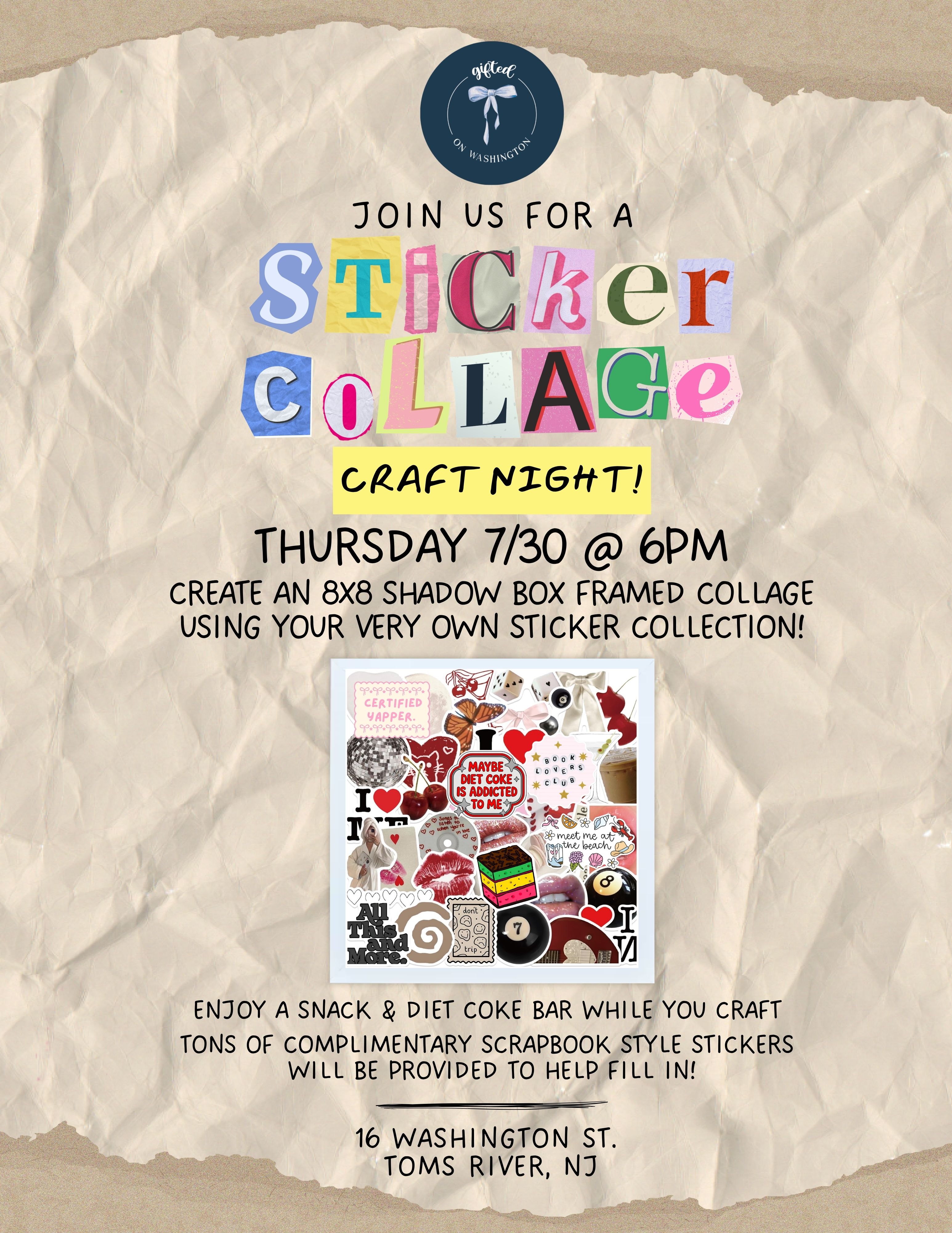 Sticker Collage Craft Night!