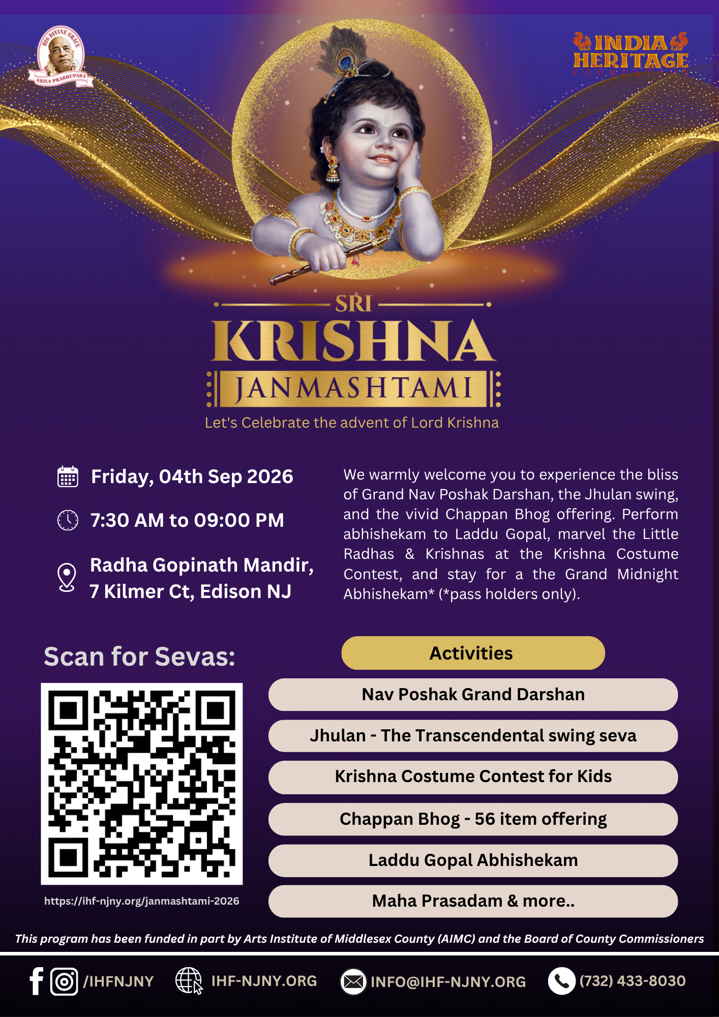 Sri Krishna Janmashtami – The Appearance of Lord Krishna