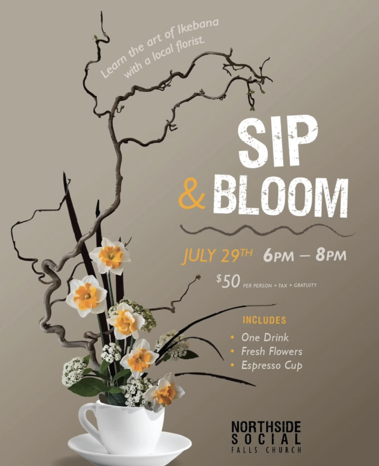 SIP & BLOOM: THE ART OF IKEBANA