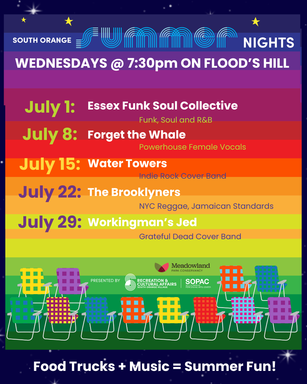 South Orange Summer Concerts – every Wednesday in July!