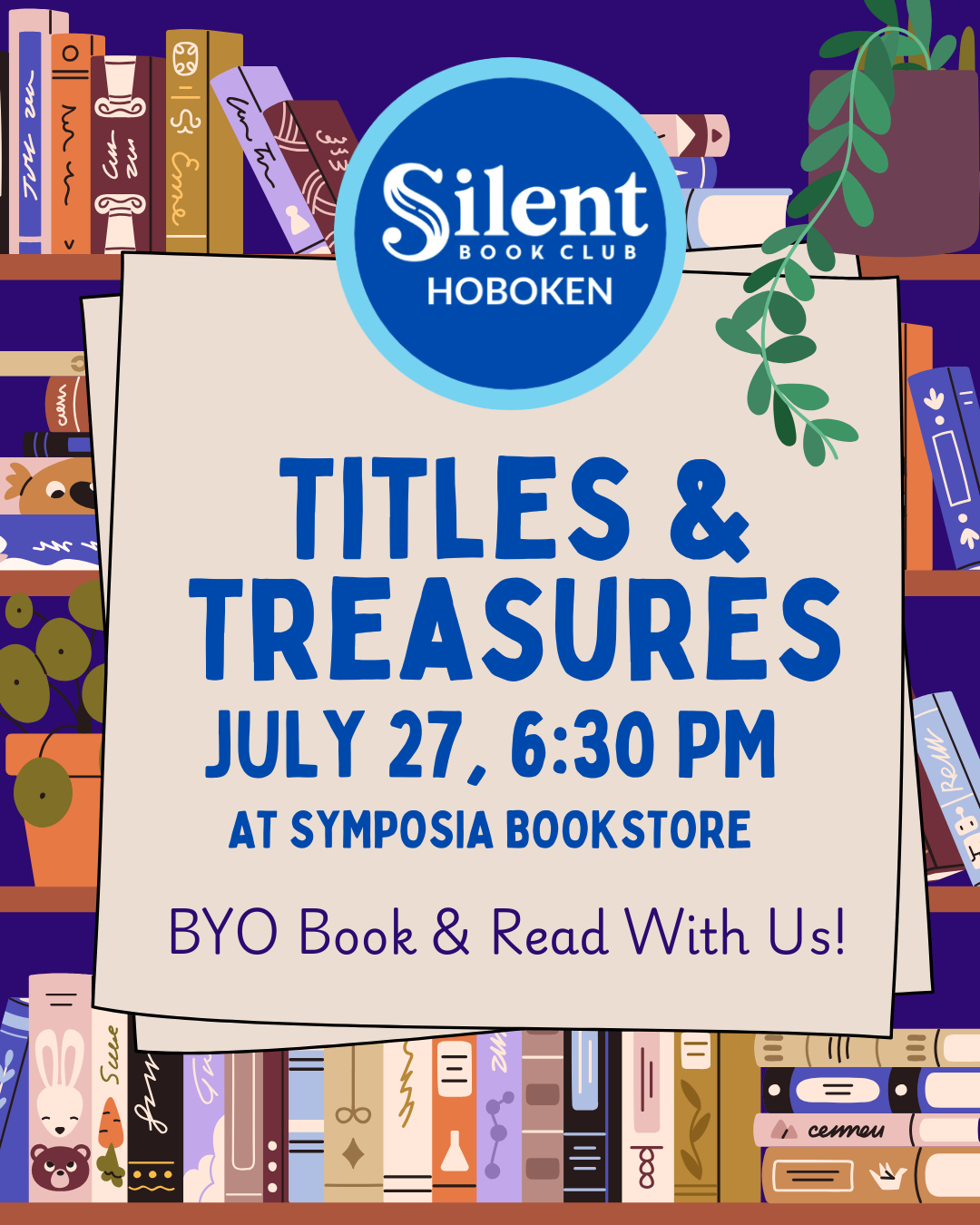 Hoboken SBC: Titles & Treasures at Symposia Bookstore!