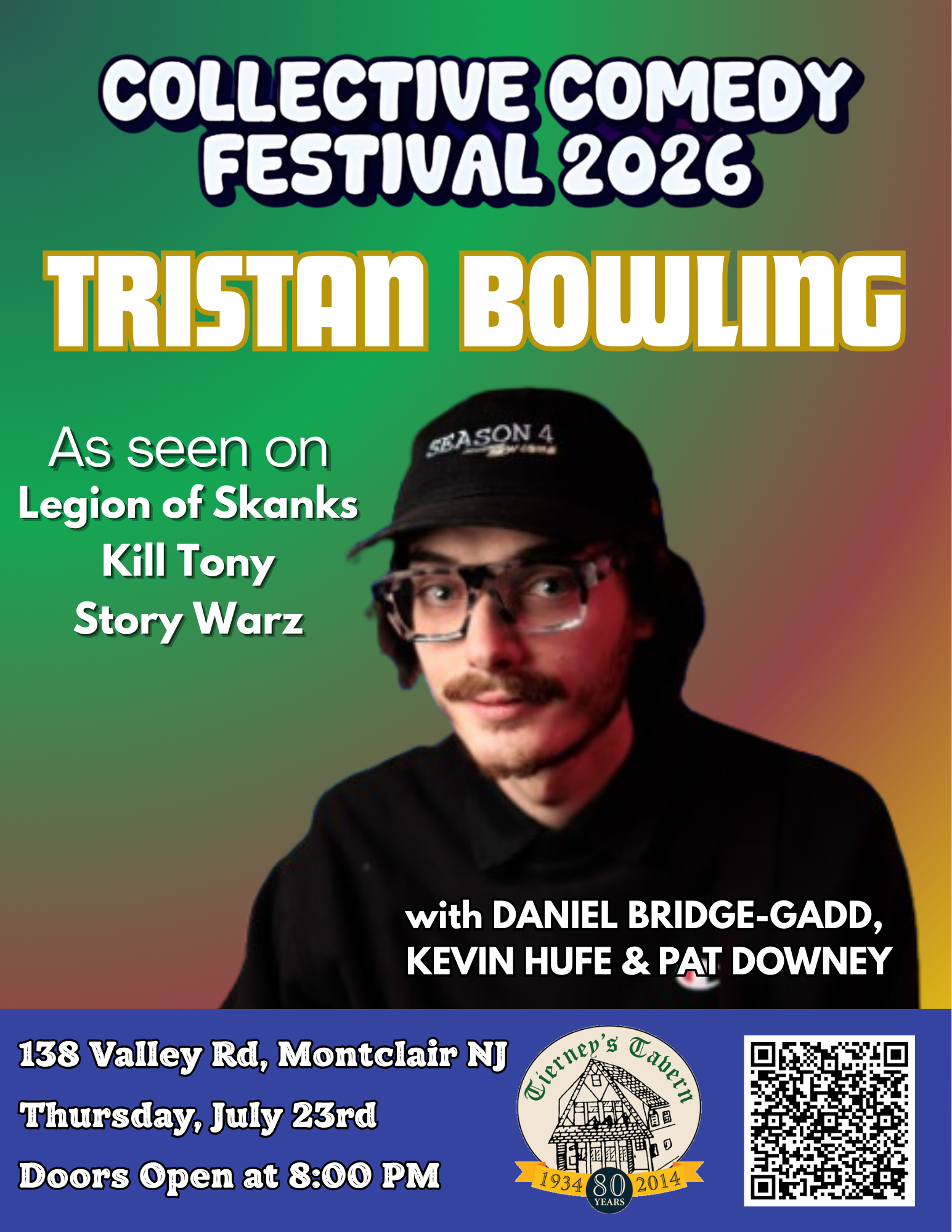 Collective Comedy Festival – Tristan Bowling at Tierney’s Tavern