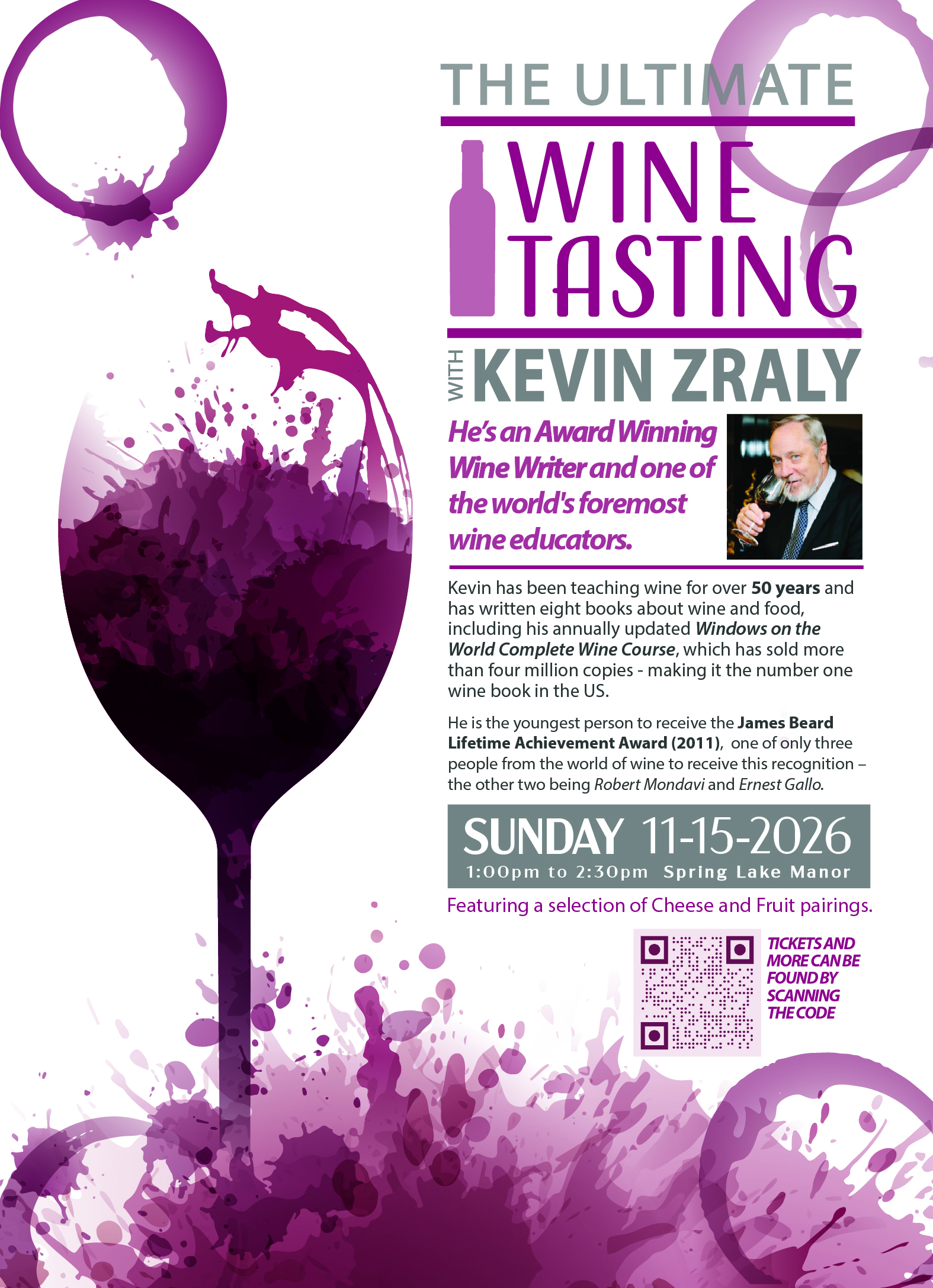 Ocean County Tourism Presents The Ultimate Wine Tasting by Kevin Zraly