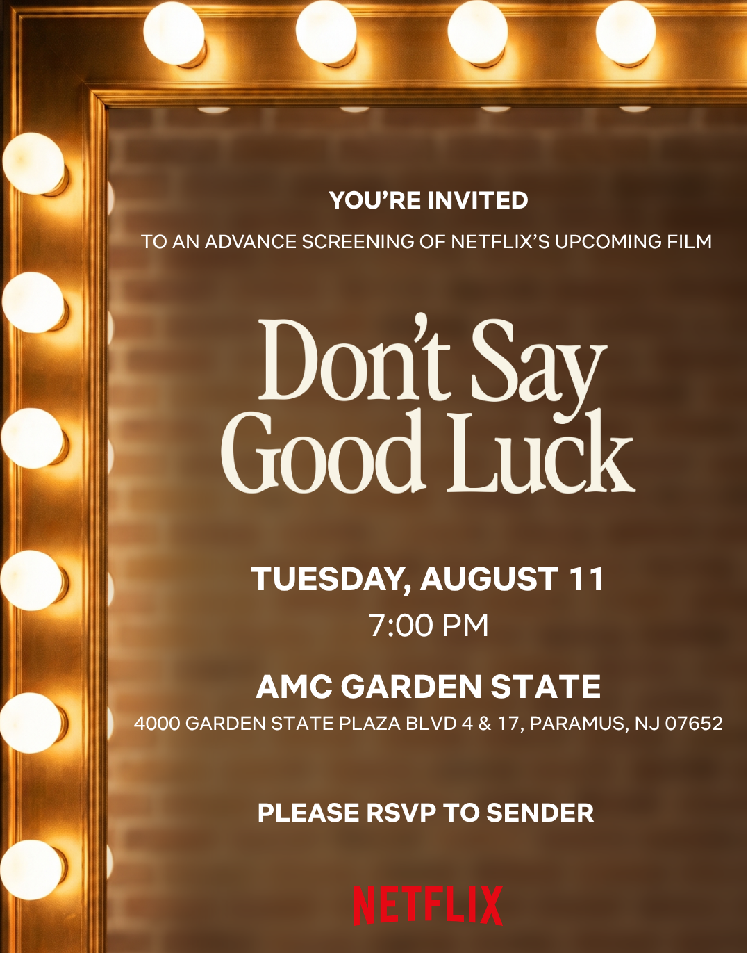Don’t Say Good Luck Advanced Screening