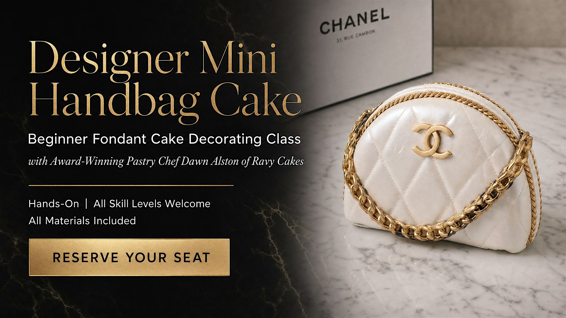 Designer Mini Handbag Cake Class