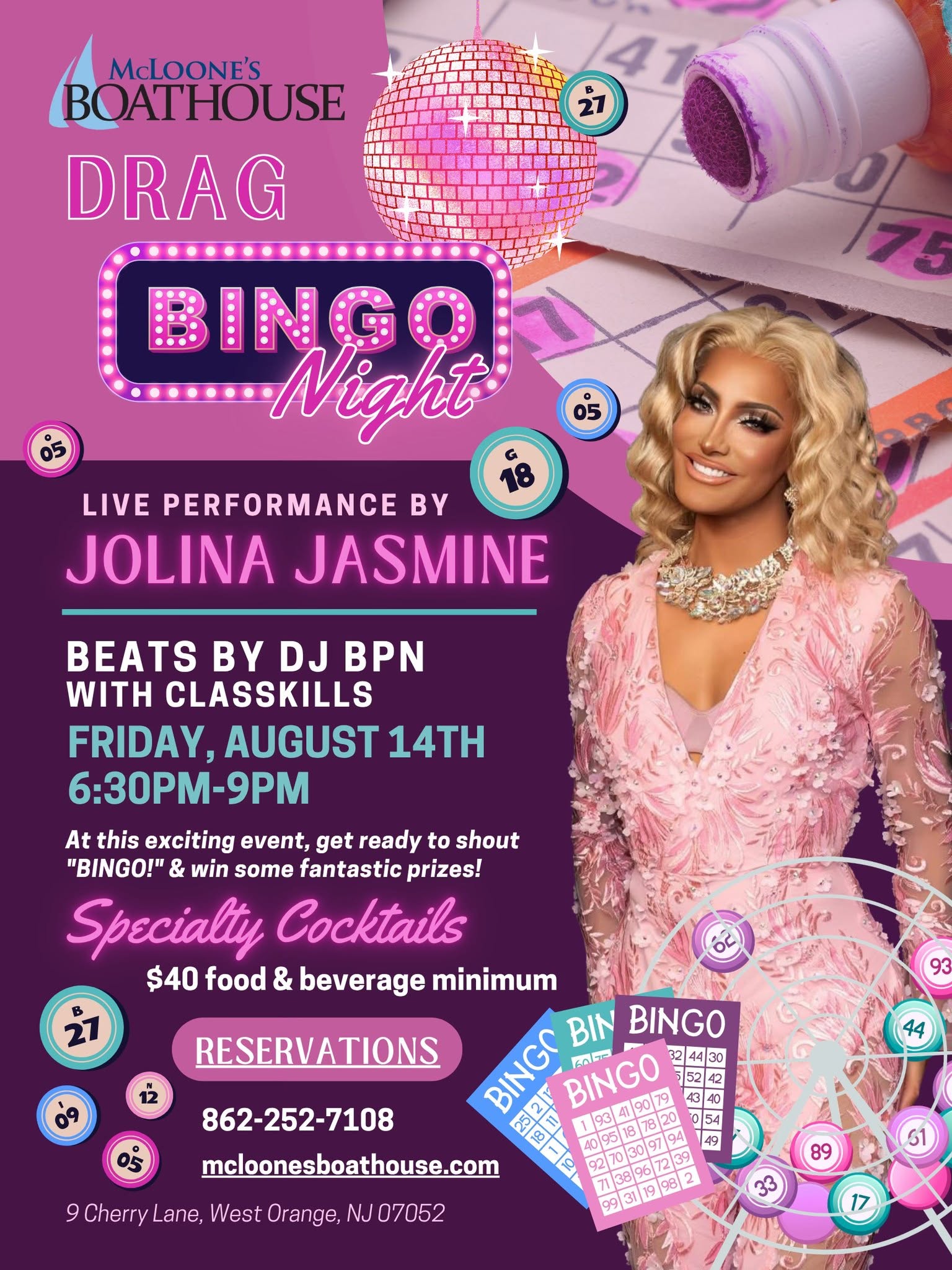Drag Bingo Night Hosted By Jolina Jasmine!