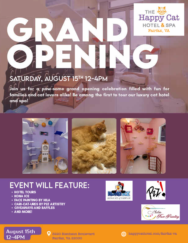 Grand Opening – Happy Cat Hotel & Spa Fairfax