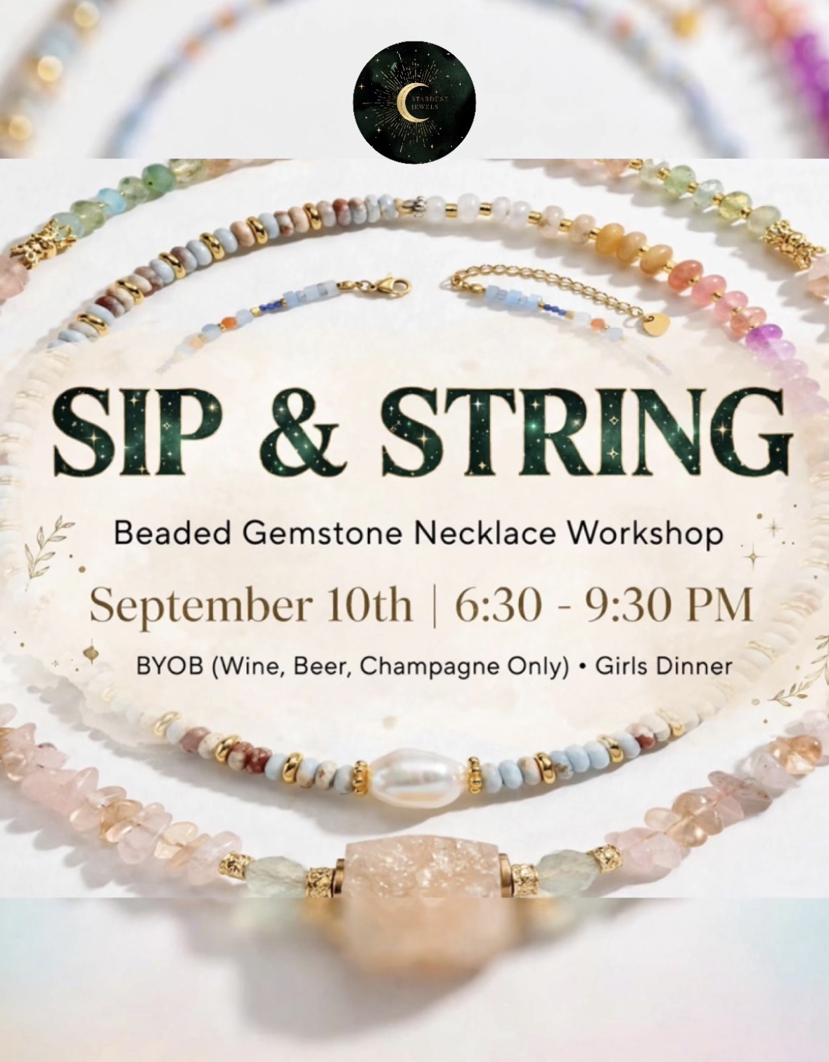 Sip & String: Jewelry Making Workshop
