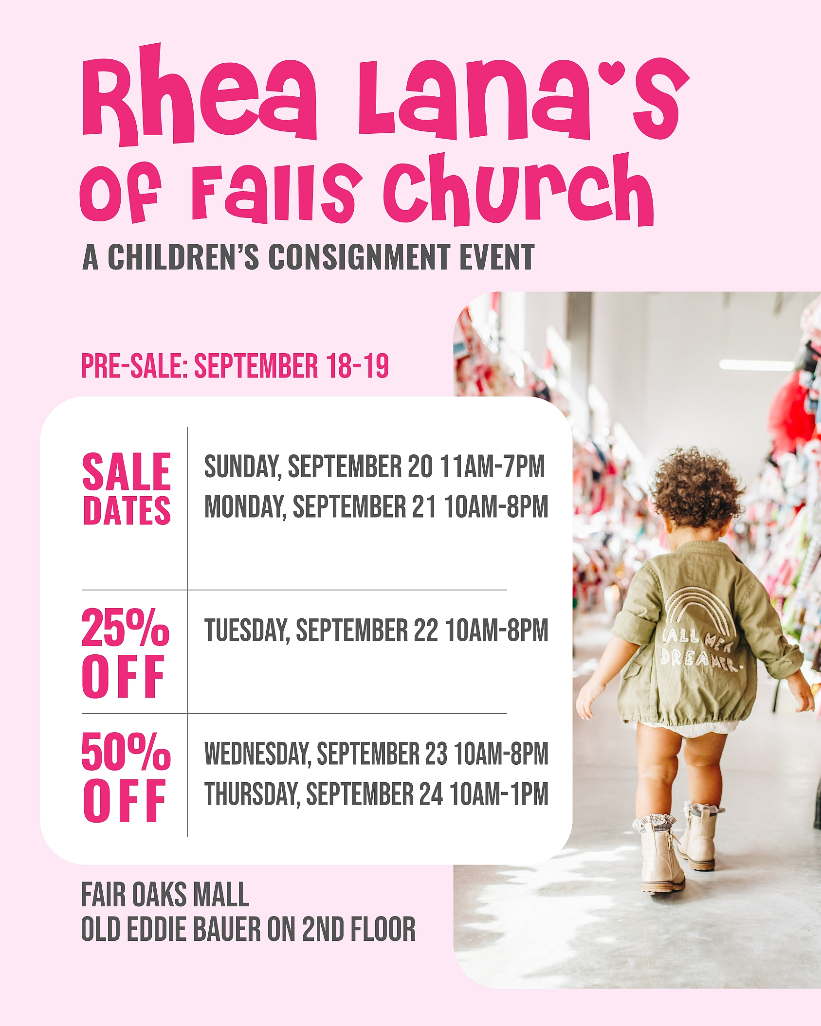 Rhea Lana’s of Falls Church Fall/Winter Family Shopping Event