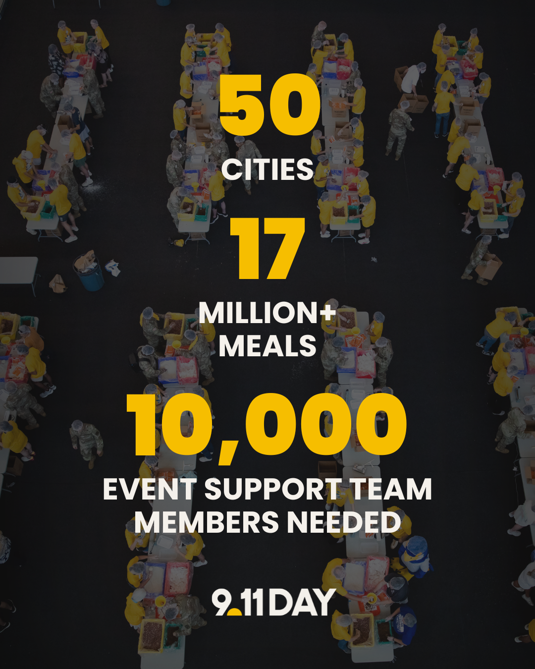 EVENT CREW – Volunteer at the Meadowlands Meal Pack for the 25th Anniversar