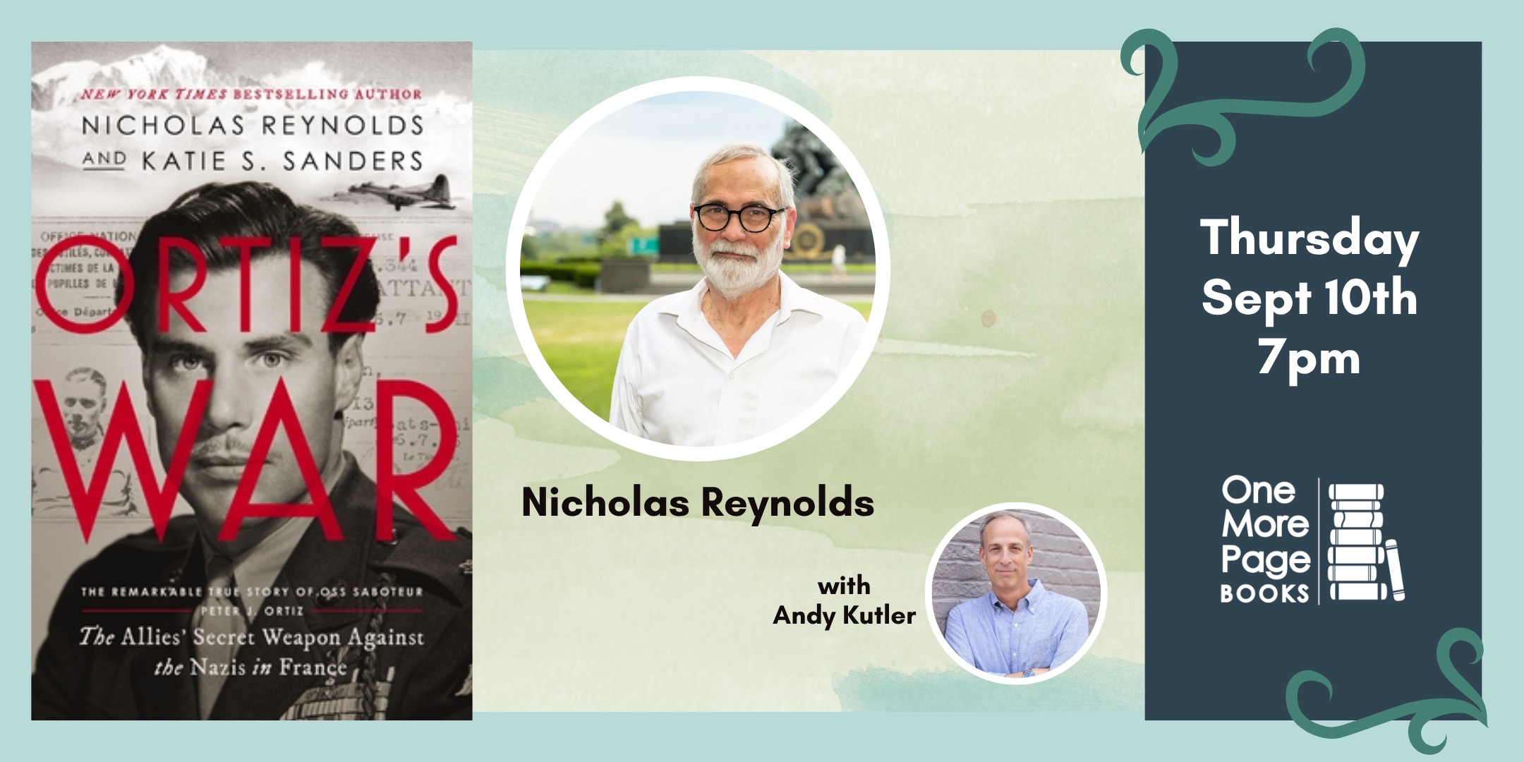 Celebrate the Release of ORTIZ’S WAR with Nicholas E. Reynolds