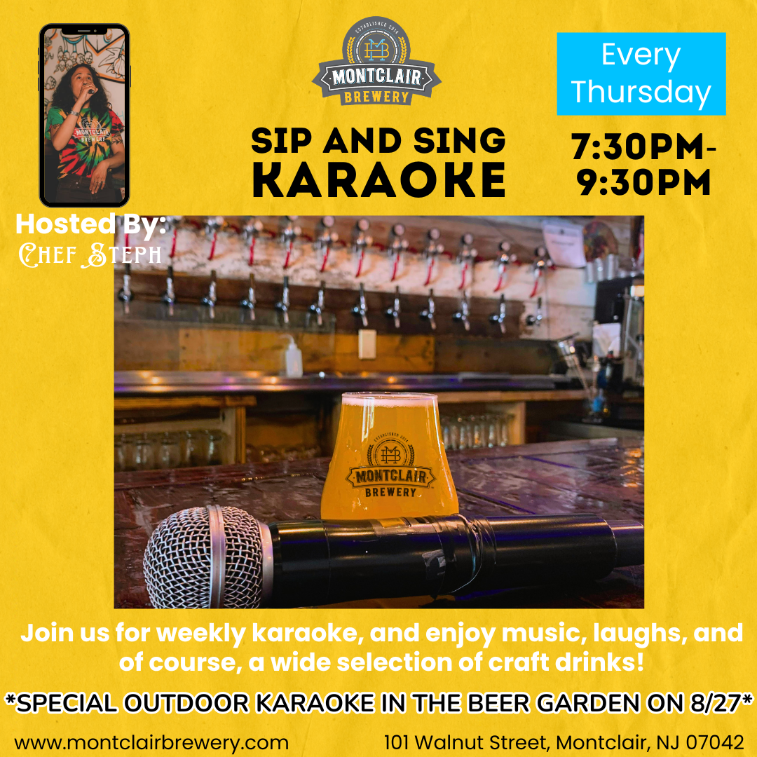 Outdoor Sip and Sing Karaoke at Montclair Brewery