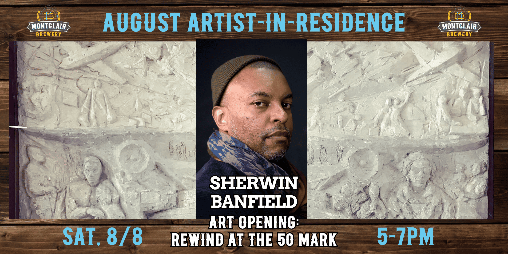 Art Closing: Rewind at the 50 Mark w/ Sherwin Banfield at Montclair Brewery