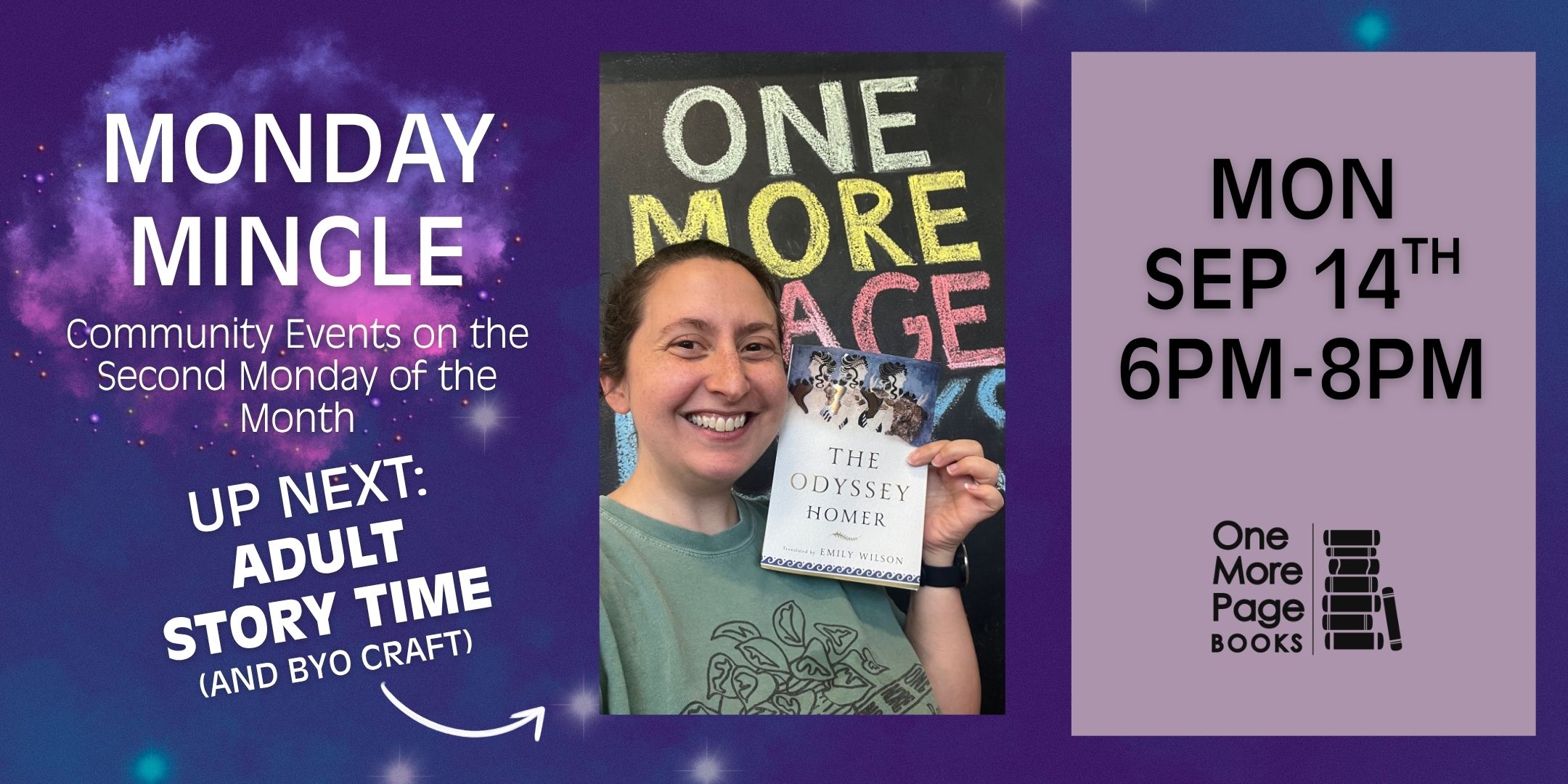 Adult Story Time and BYO Crafts at Monday Mingle