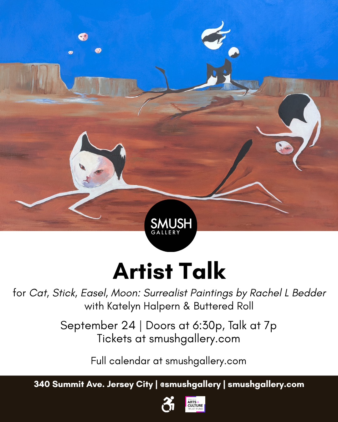 Artist Talk – Cat, Stick, Easel, Moon: Surrealist Paintings