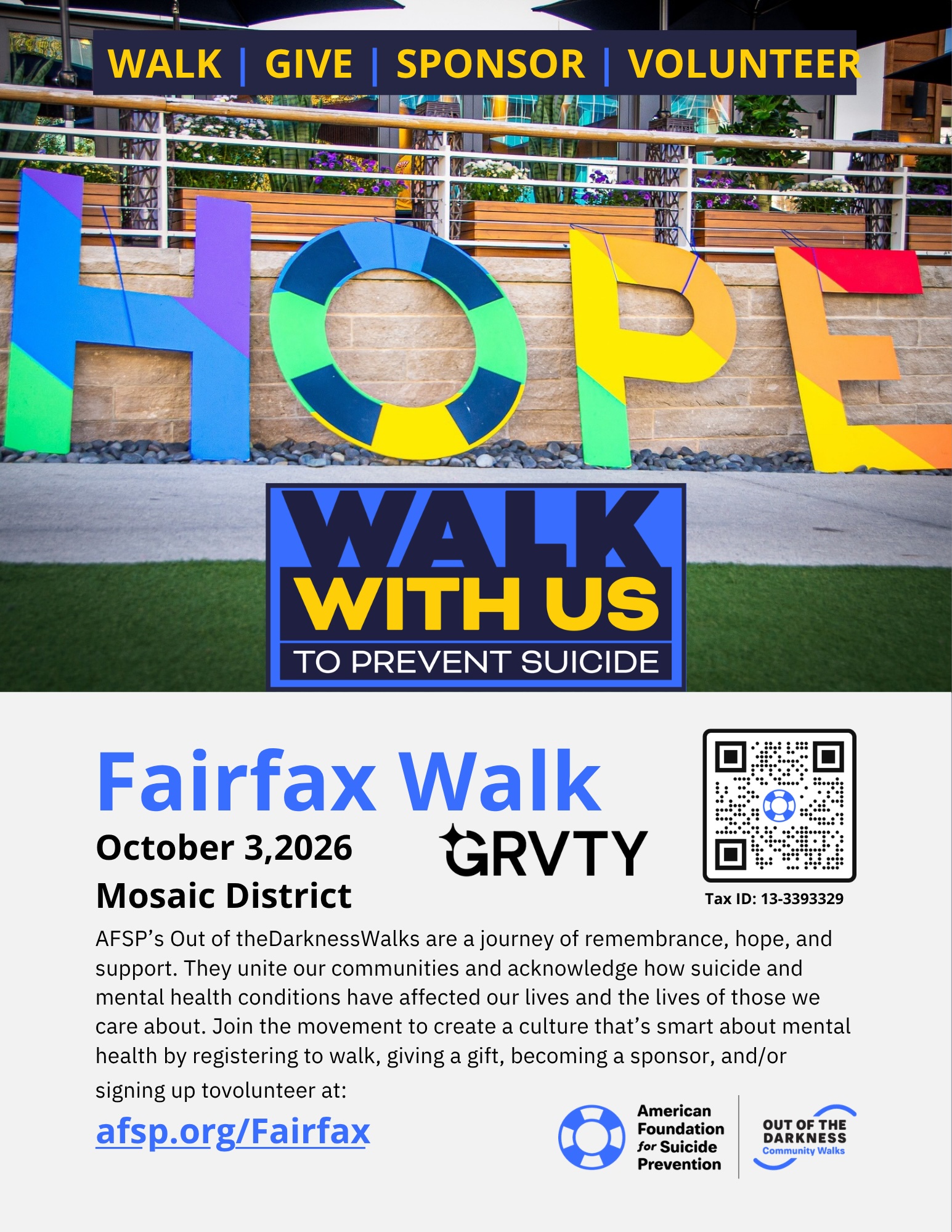 American Foundation for Suicide Prevention – Fairfax Walk