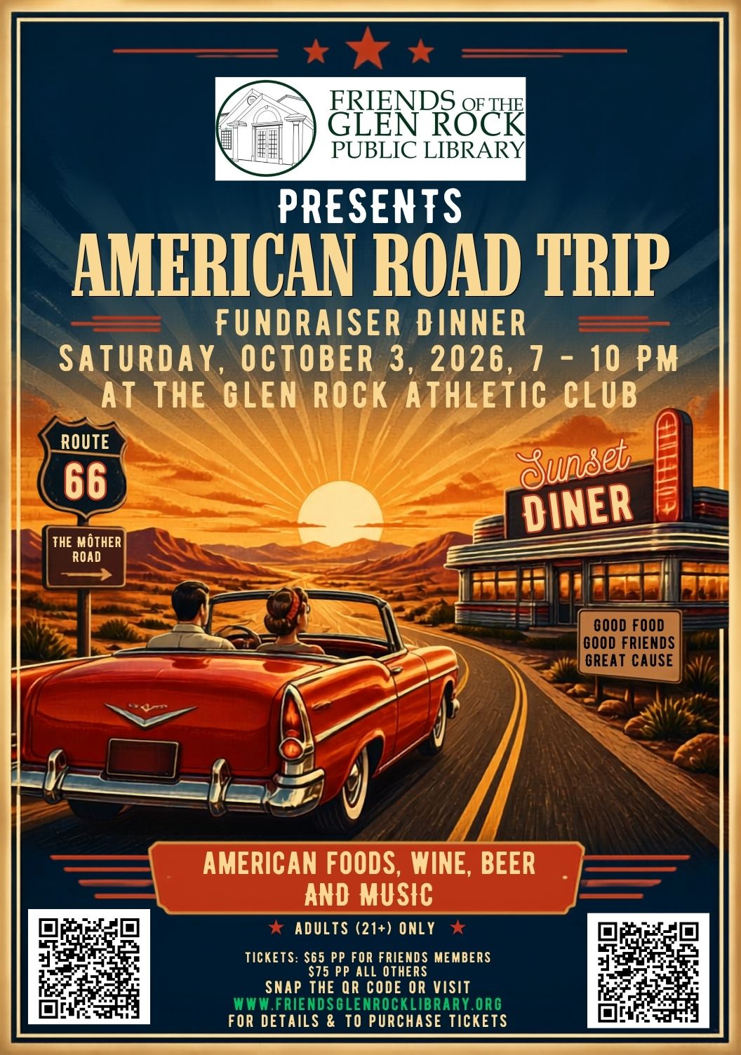 American Road Trip Fundraiser Dinner
