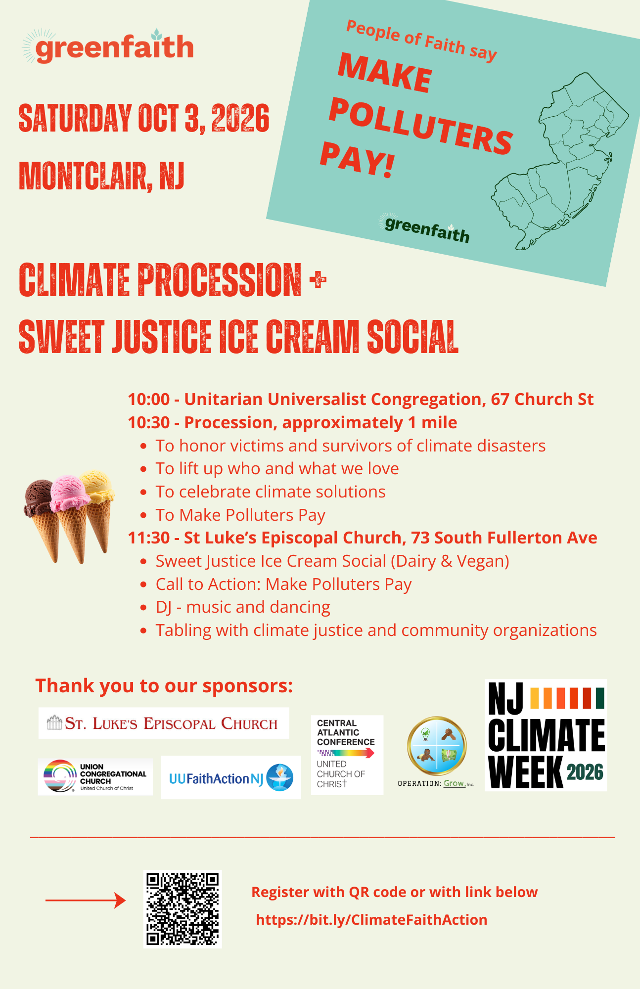 Climate Procession + Sweet Justice Ice Cream Social