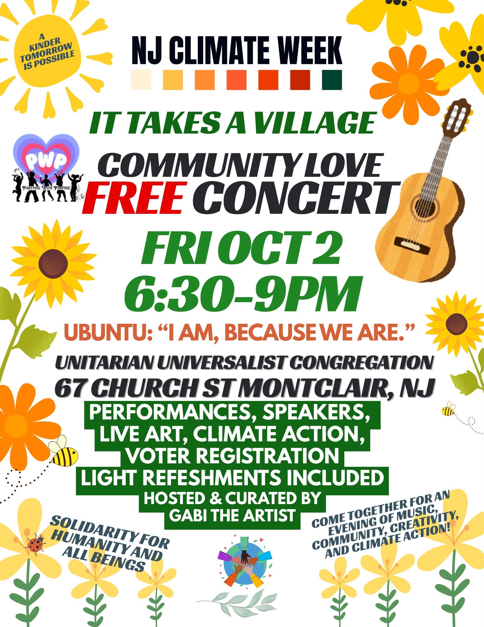 NJ Climate Week: It Takes a Village Community Love Concert