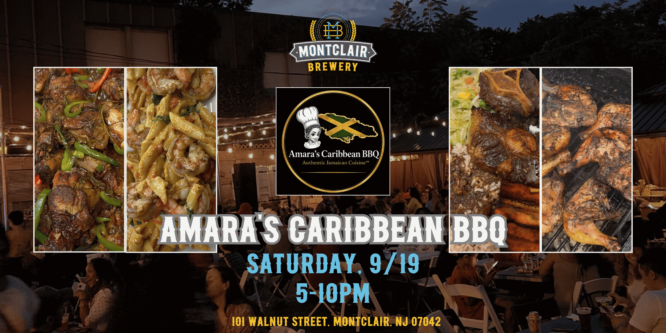 Amara’s Caribbean BBQ at Montclair Brewery