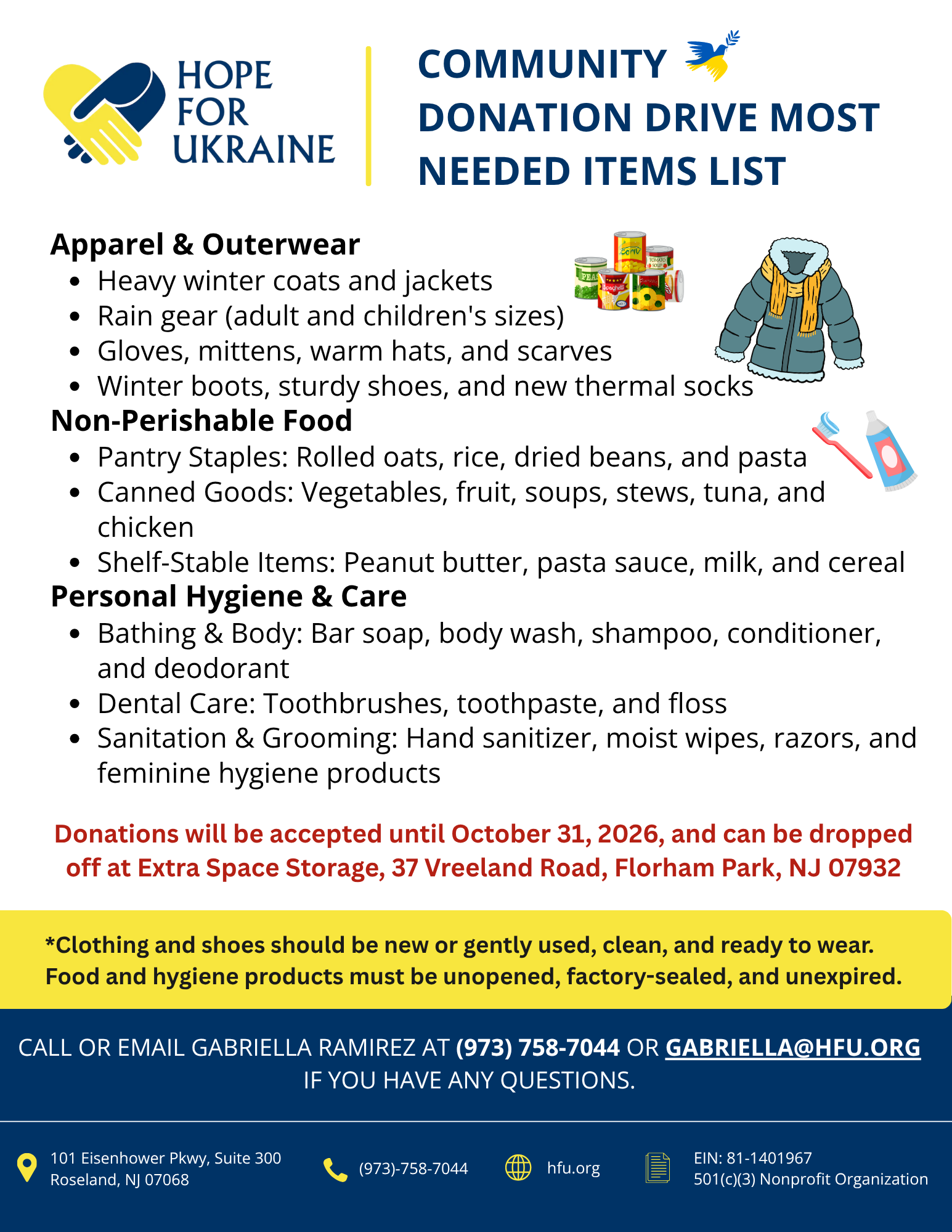 NJ-Nonprofit Hope For Ukraine Launches First Annual Donation Drive