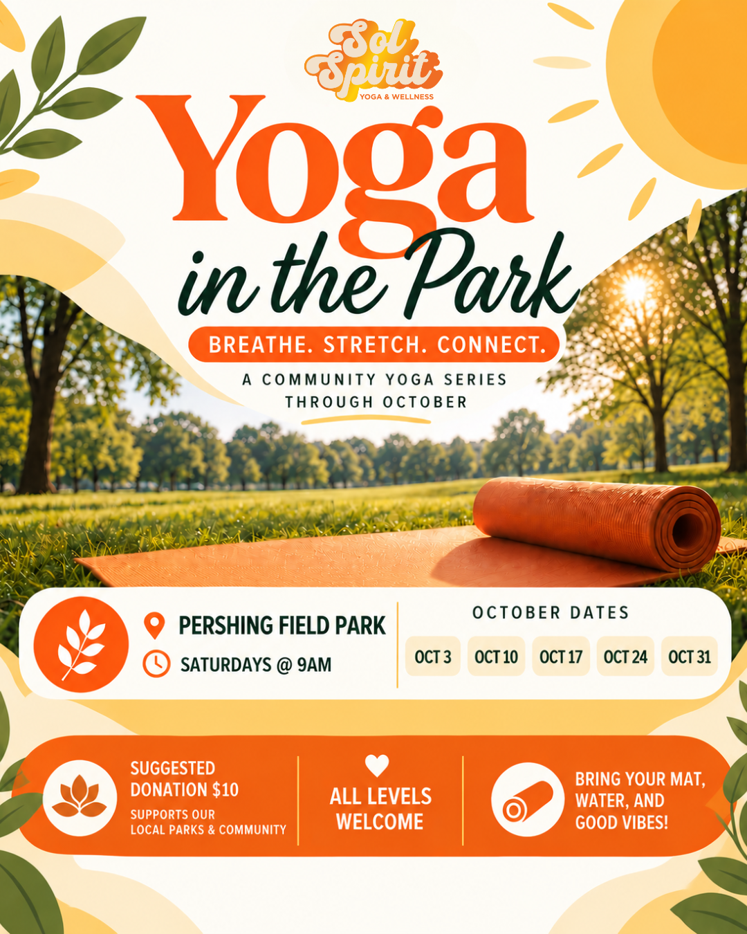 Autumn Yoga In The Park – Pershing Field Park