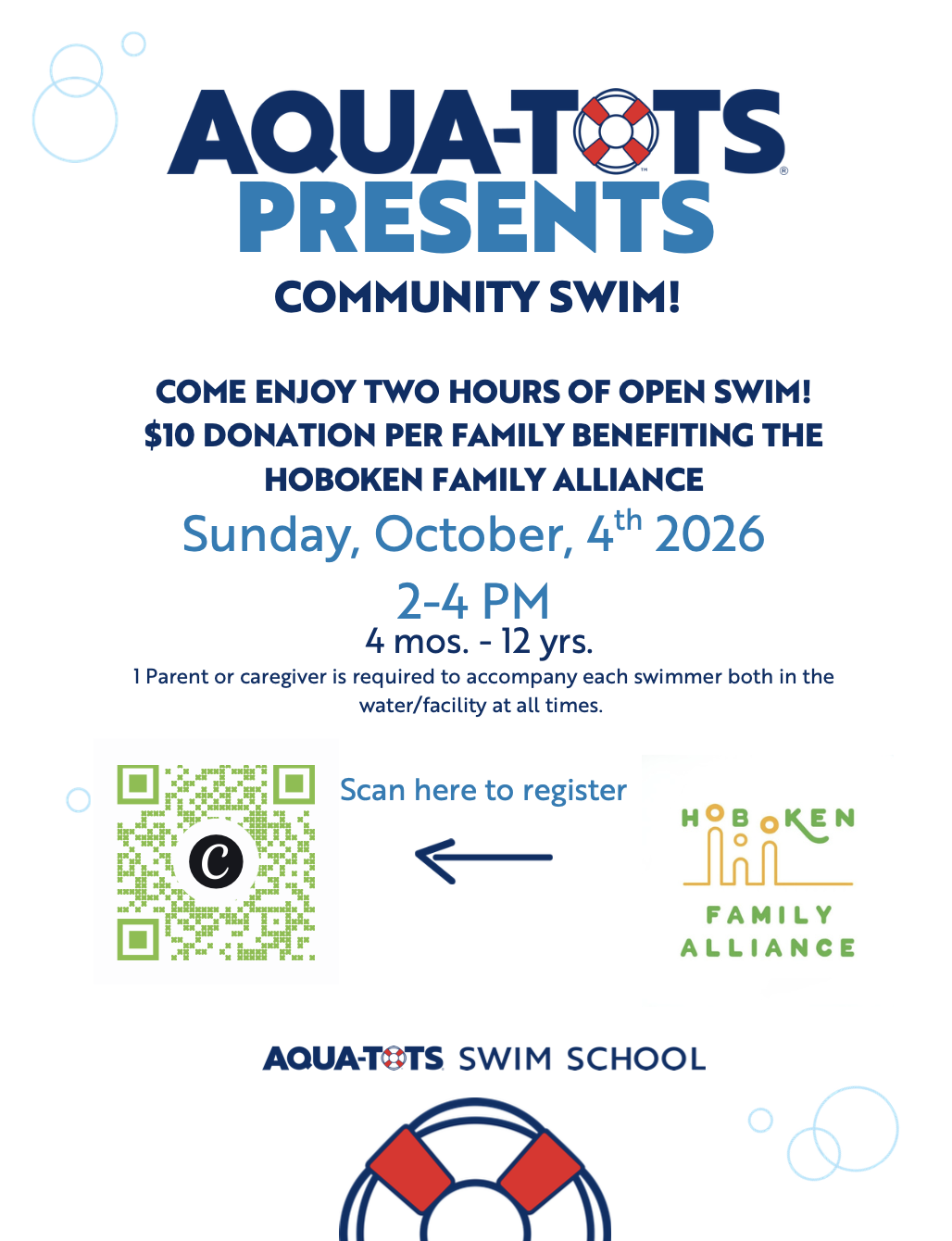 Aqua-Tots Community Swim Benefiting the Hoboken Family Alliance