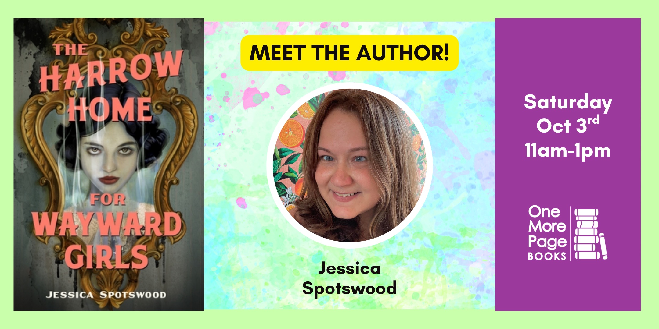 Jessica Spotswood Pop-up Signing for THE HARROW HOME FOR WAYWARD GIRLS