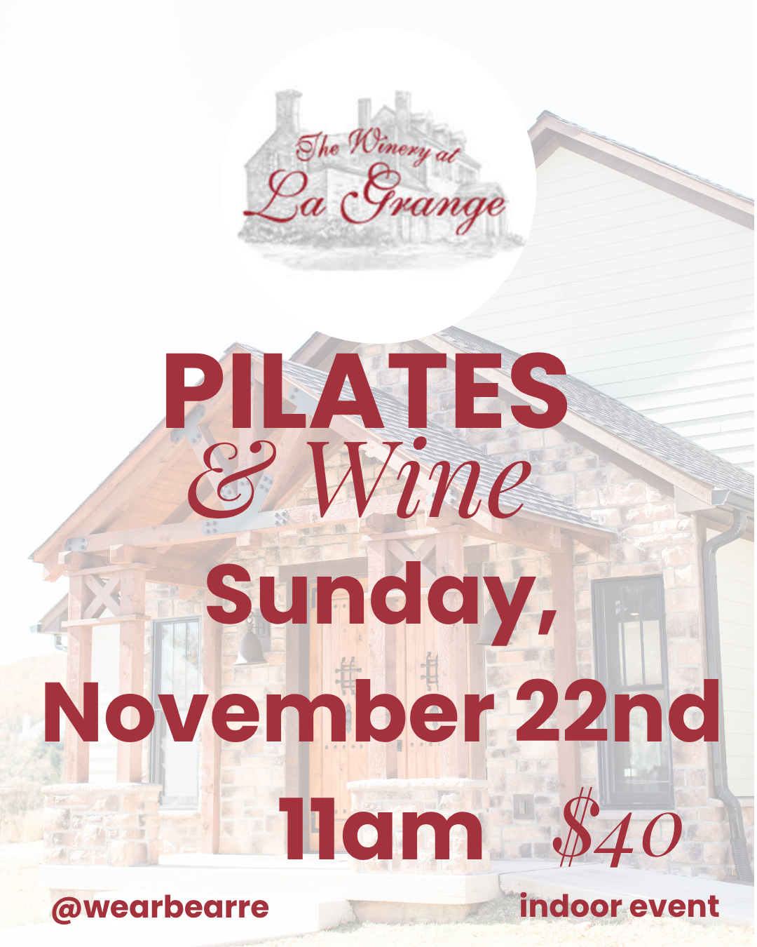 Pilates & Wine at The Winery at La Grange