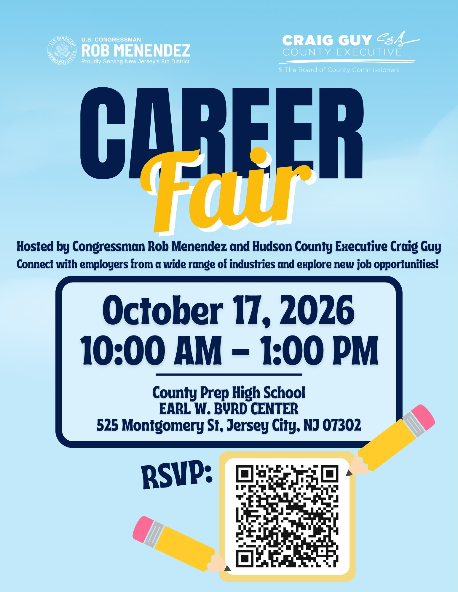 Career Fair hosted by Congressman Rob Menendez and HC Executive Craig Guy