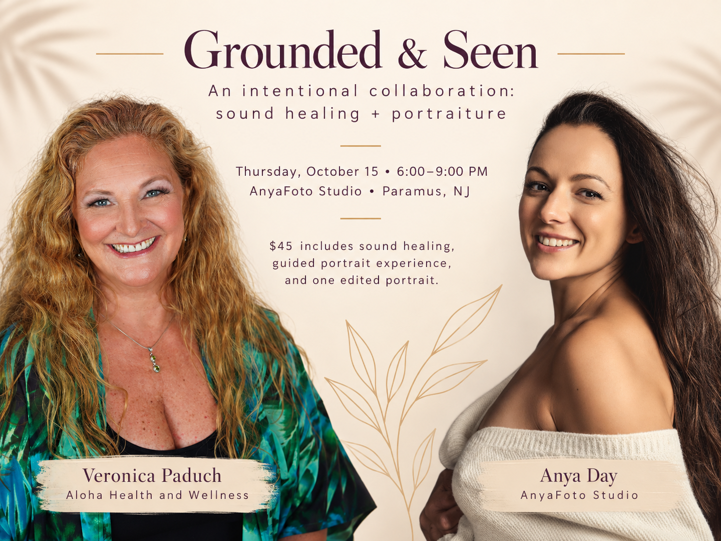 GROUNDED & SEEN ~ An Evening of Sound Healing + Portraiture