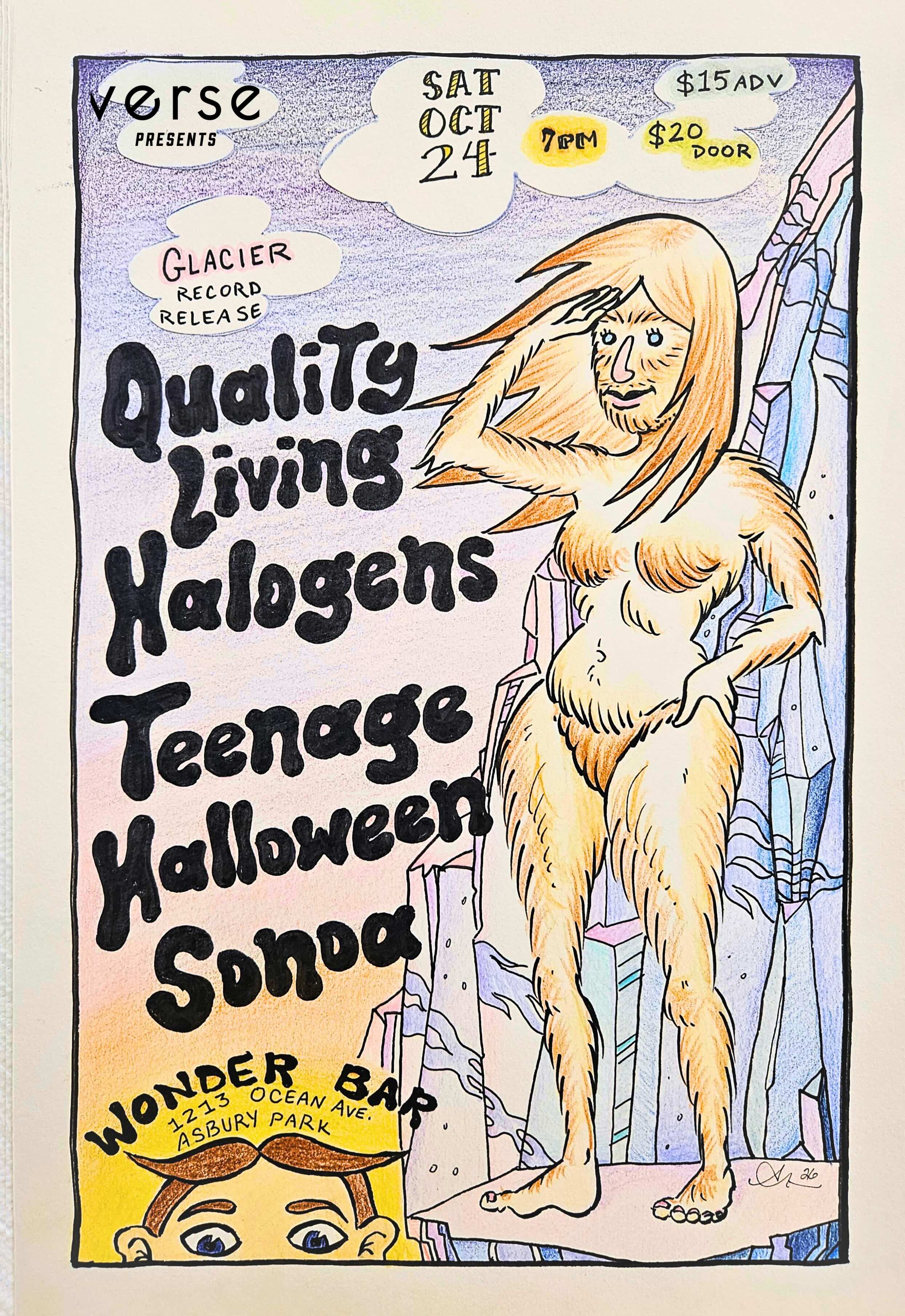 Quality Living album release show w/Halogens, Teenage Halloween, Sonoa
