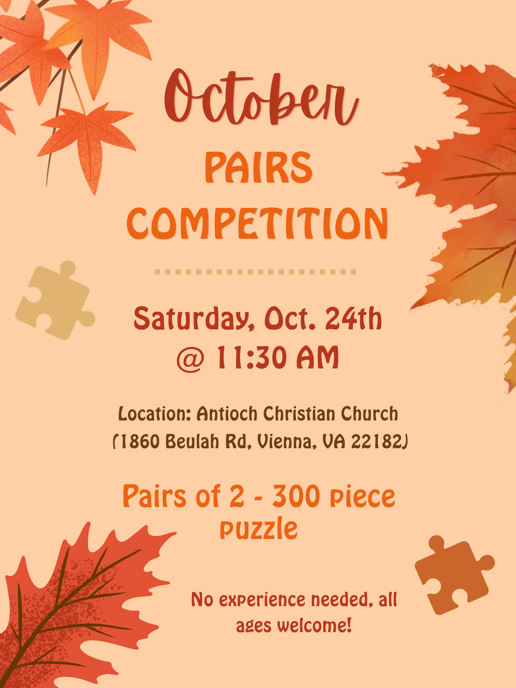 NoVA Puzzlers Pairs Competition!