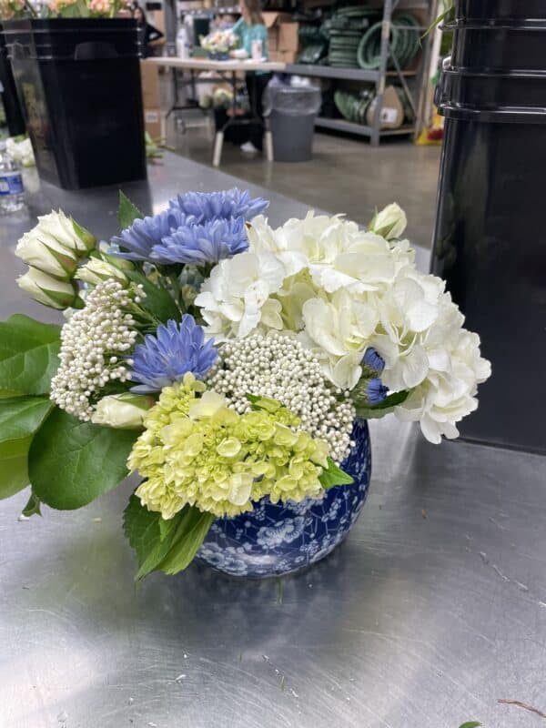 final bouquet at a class with Metro Flower Market