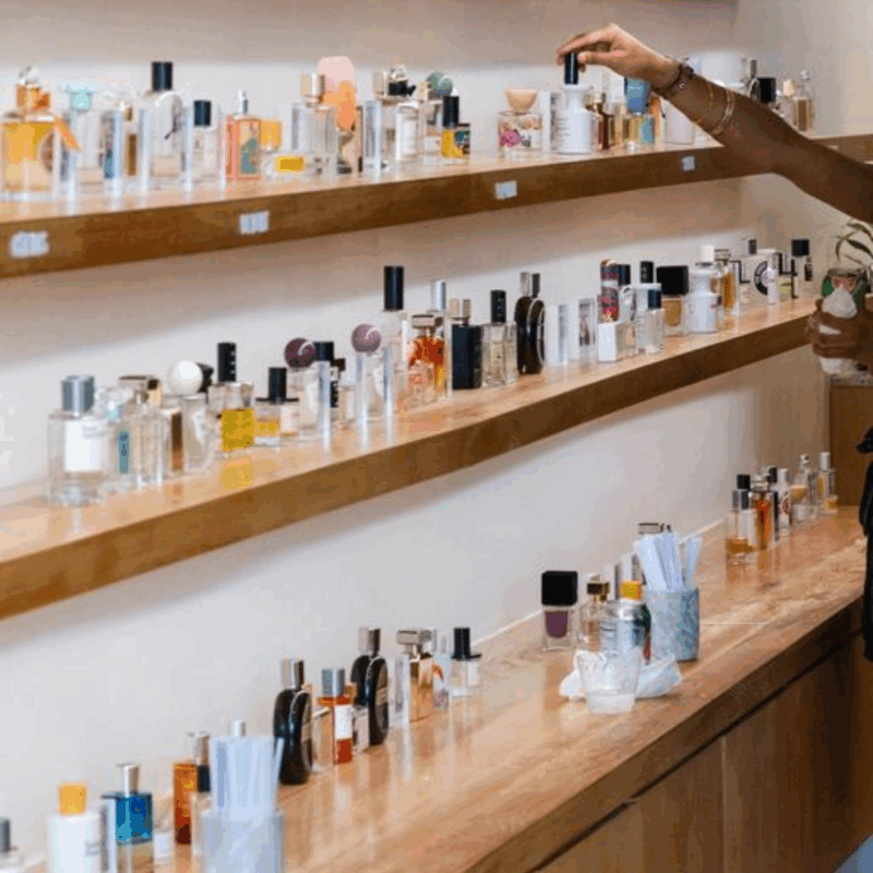 the shelves at the arielle shoshanna boutique