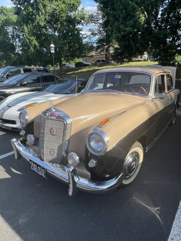 vintage cars at cars and coffee - katie's coffee house 