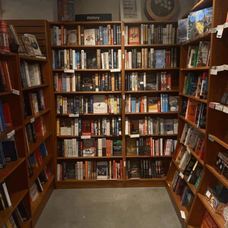 a selection of books at bards alley 