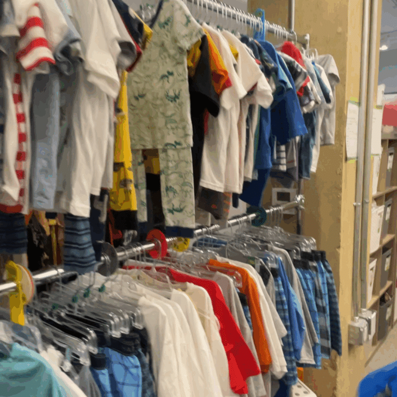 clothes on a rack at clothesline arlington
