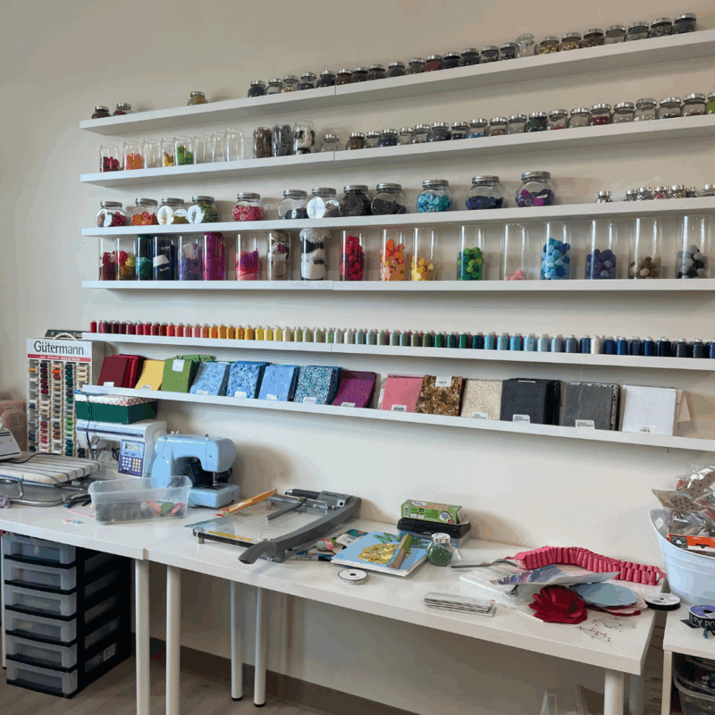 materials organized at craftspace va