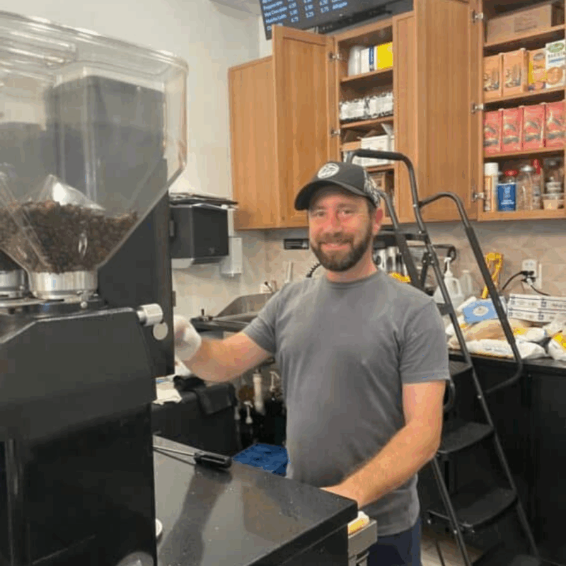 owner frank at herndon's moo thru and old town coffee