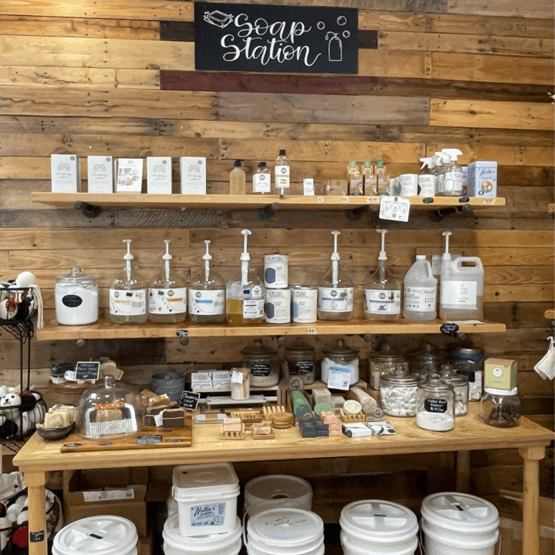 the soap station at trace zero waste in vienna