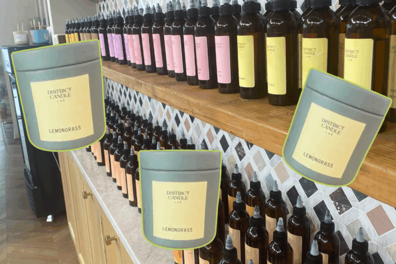 custom candle making at district candle in mosaic