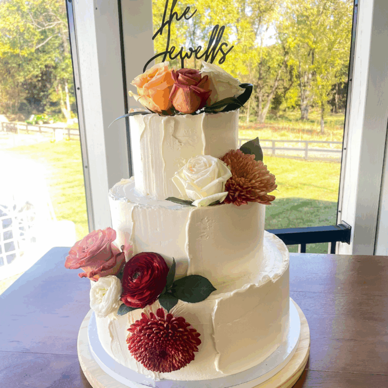 a wedding cake made by kathleen faliskie