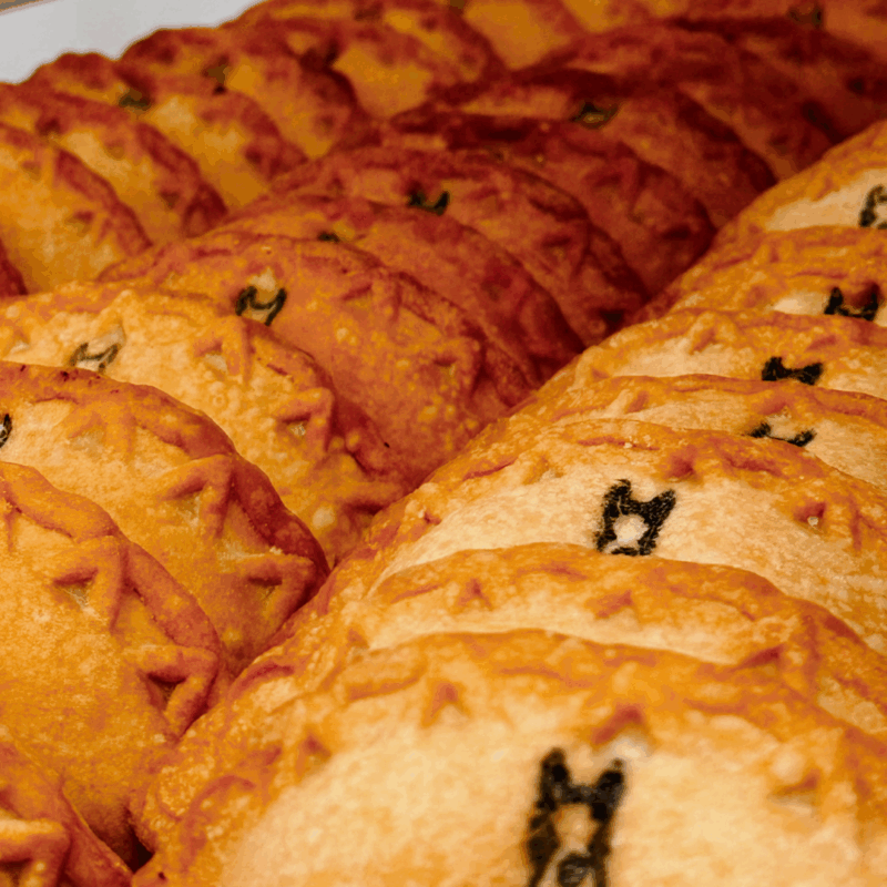a tray of empanadas at mpanadas