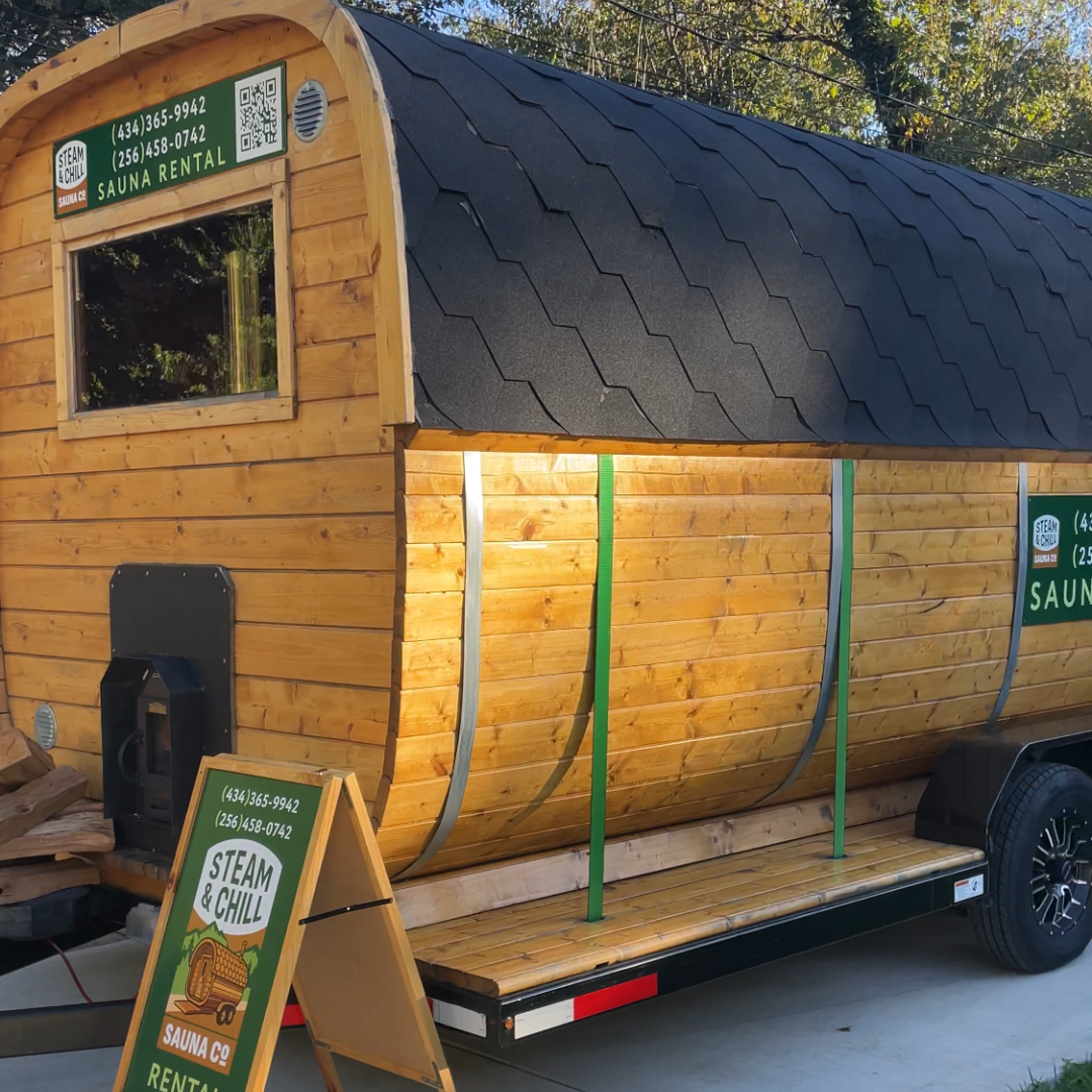 the exterior of the steam and chill sauna