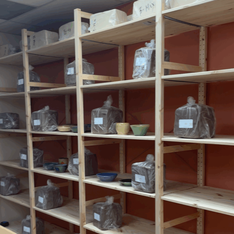 supplies on the shelf at potters union
