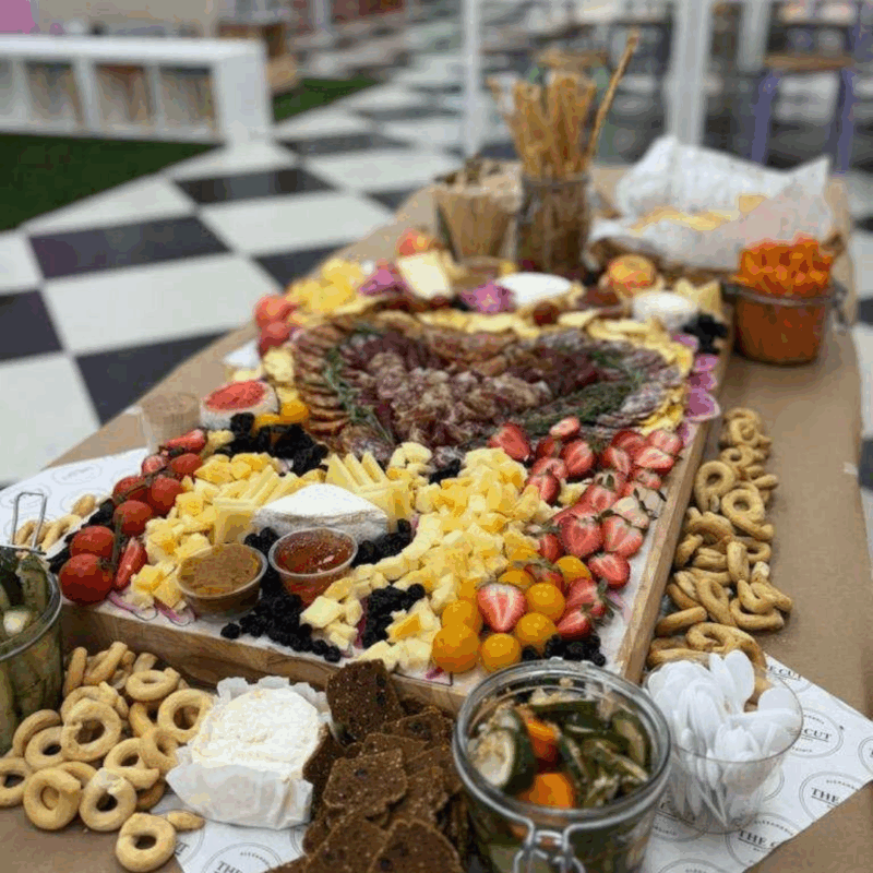 charcuterie board at the cut butchery