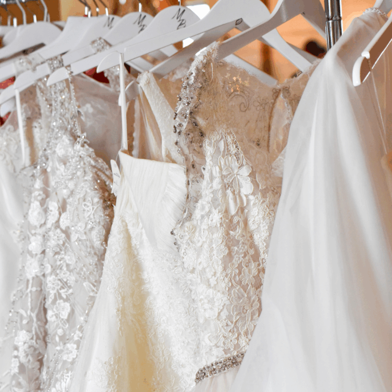 wedding gowns for sale at the wedding yard sale 