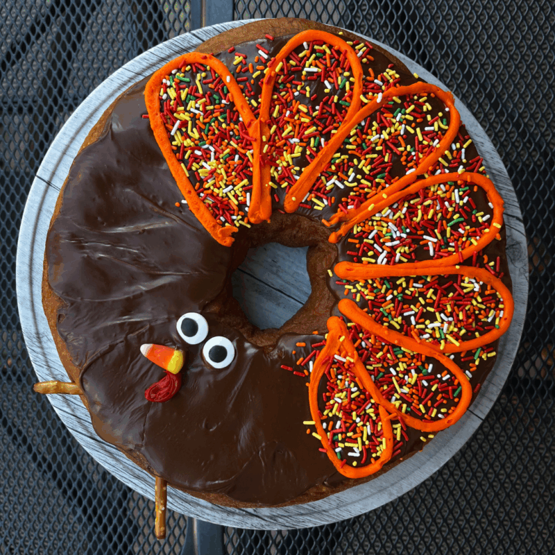 oversized turkey doughnut