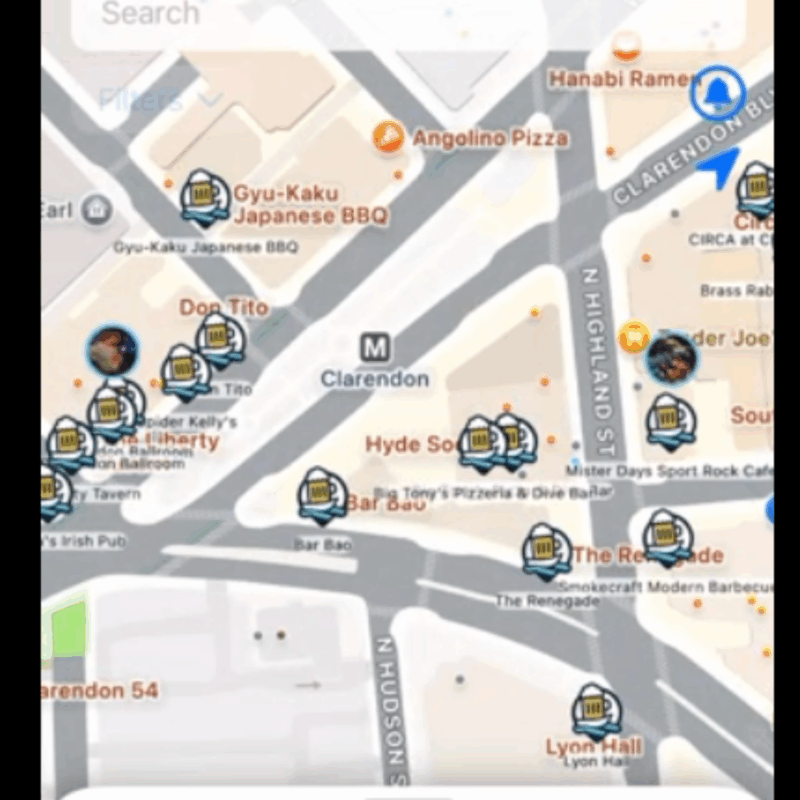 screen grab from the app 